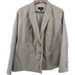 Talbots Womens Petite Tan Two Button Blazer Jacket Size 16P Photo 0
