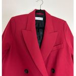 Mango  Double-Breasted Structured Oversized Blazer Women’s Size Small Red Photo 4
