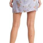 Reformation  Veranda Floral Silk Mini Skirt In Melba Blue Size 10 Photo 1