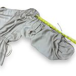 Max Studio NWT Nude Taupe Cold Shoulder Loose Cinched Waist Blouse - Size Medium Photo 5