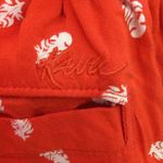 KAVU Women’s Orange Feather Print Lightweight Pull-On Shorts Photo 4