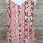 Women's Charming Charlie’s Spaghetti Strap Pink Snakeskin Print Top‎ Size Large Photo 0