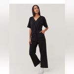 Pact  Revive Deep-V Black Jumpsuit Size Medium Photo 3