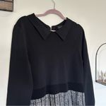 Ted Baker  Leanno Black White Long Sleeve Collared Tweed Skirt Knee Length Dress Photo 2