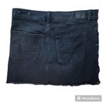 American Eagle Next Level Stretch Distressed Denim Mini Skirt, Black Photo 3