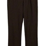 W Collection Brown Wide Leg Pants Medium Stretch Workwear Office Classic Photo 0