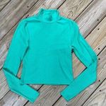 American Eagle  Women's Green Cropped Mock Neck Long Sleeve Top Size M. NEW Photo 0