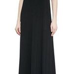 Vince Scoop Neck Maxi Tank Dress Chambray Back Pullover Flowy Black Medium Photo 0