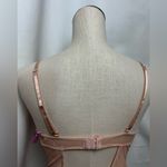 Elegant Lace Bodysuit Intimates underwire Strappy peek hole NWT large Tan Photo 5