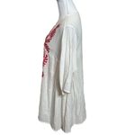 Roberta Roller Rabbit Boho White Embroidered Tunic Women’s Size Large Flawed Photo 2