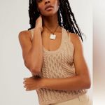 Free People  NWOT | High Tide Cable Knit Tank in Shooting Start Combo | L Photo 8