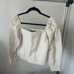 Lucy Paris  Cream Blouse with Puff Sleeves Photo 2