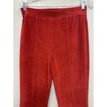 Aerie Groove On Ribbed High Waisted Velour Flare Pants Cherry Pull On Sz Medium Photo 3