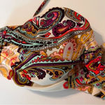 Victoria's Secret  Halter Bikini Top Paisley Print Padded 34B Boho Swim Swimsuit Photo 2