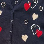 Christopher & Banks Valentines Hearts Short Sleeve Sweater Cardigan Large Photo 1