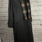 London Fog long charcoal gray over coat fall winter with scarf size 22 W Photo 9