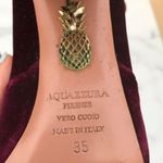 Aquazzura women’s So Me burgundy velvet ankle boot size IT 35 US 5 Photo 11