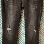 CAbi  Black Slim Boyfriend Jeans dark wash distressed women’s size 12 Photo 0