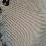 Poof! Poof Light Green Ribbed‎ Sweater with Shoulder Button Size Large Photo 1