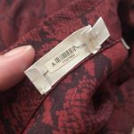 ALC Frank A.L.C. ‘Lori’ red black snake print button down silk blouse, size 6 medium Photo 12