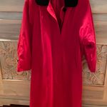 London Fog  Red Raincoat with black collar Photo 0