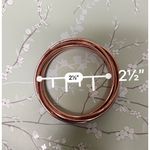 Bright Copper‎ Colored Bangle Bracelet Intertwined Shimmer Sides CNJ Photo 6