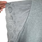 Charter Club NWT Gray Short Sleeve Eyelet Sweatshirt Pullover Top Plus Size XXL Photo 3