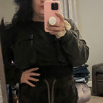 Akira  Black Long Sleeve Crop Top Photo 0