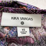 Kika Vargas x Target Purple Floral Cotton Coral Reef Scallop Edge Wrap Top XS Photo 3