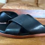Cole Haan  Anica Black Leather Criss Cross Sandals Photo 5
