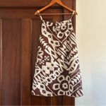 Urban Outfitters  BDG Eva Mini Dress Brown Tiki Tropical‎ Beach Coastal NEW Sz L Photo 3