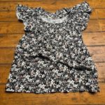 Elle MUST HAVE Tee Women's XS Floral Print Flutter Sleeve Square Neck Top Photo 0