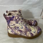 Steve Madden JOLIVIAA MARBLED COMBAT ANKLE SIDE ZIPPER BOOTS SIZE 5 PREOWNED Photo 2