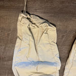 Wilo Cream Parachute Windbreaker Active Cargo Jogger Pants Tan Photo 1