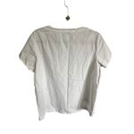 Vineyard Vines  Womens White Short Sleeve Tie Neck Top Large‎ Photo 1
