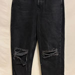 ZARA Black Distressed Jeans Size 8 Photo 0
