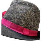 Black Pink Gray Fedora Hat Metallic Thread OSFM NWOT Photo 1