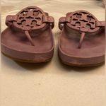 Tory Burch  Women's Miller Cloud Lilac Leather Thong Slides Sandals Size 9.5 Photo 1