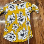 π¦ Ann Taylor Floral Crewneck Blouse XS Yellow Photo 9