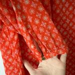 Tory Burch  Orange and white boho silk shift dress with long sleeves. Size 8. Photo 6