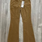 Blue Spice Coffee Brown High Rise Flare Velvet Pants. Photo 0