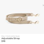 Cuyana new  16” leather system tote bag work career casual purse with strap STONE Photo 4