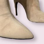 Reiss Ashton Pointed Toe Bootie. Stiletto Heel Suede Ankle Boot Beige Photo 3