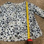 Denim & Co Brown Black Spotted Pullover O Photo 3