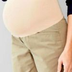 Gap Maternity Shorts Womens Size 4 Khaki Boyfriend Cuff Stretch Panel Pockets Photo 1
