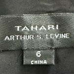 Tahari  Arthur S. Levine geometric black structured exposed zipper dress, size 6 Photo 1