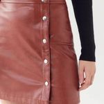 Urban Outfitters Terra Cotta Faux Leather Mini Skirt, Size Small Photo 2