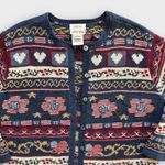 Talbots Vintage Hand Knit Cardigan | Large P | Americana Patriotic Cottagecore Photo 4