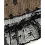 Cider NWT Sexy Floral Lace VNeck Ruffle Cami Stretch Top Adjustable Straps M Black Tan Photo 10