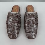 Seychelles  To Die For Metallic Pewter Leather Mules size 6 New in Box Flats Photo 3